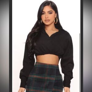 Fashion Nova Black Crop Top